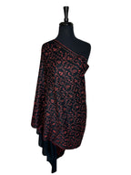 Kashmiri Feather-Light Woolen Stole - Sozni Jalidar Design image 9