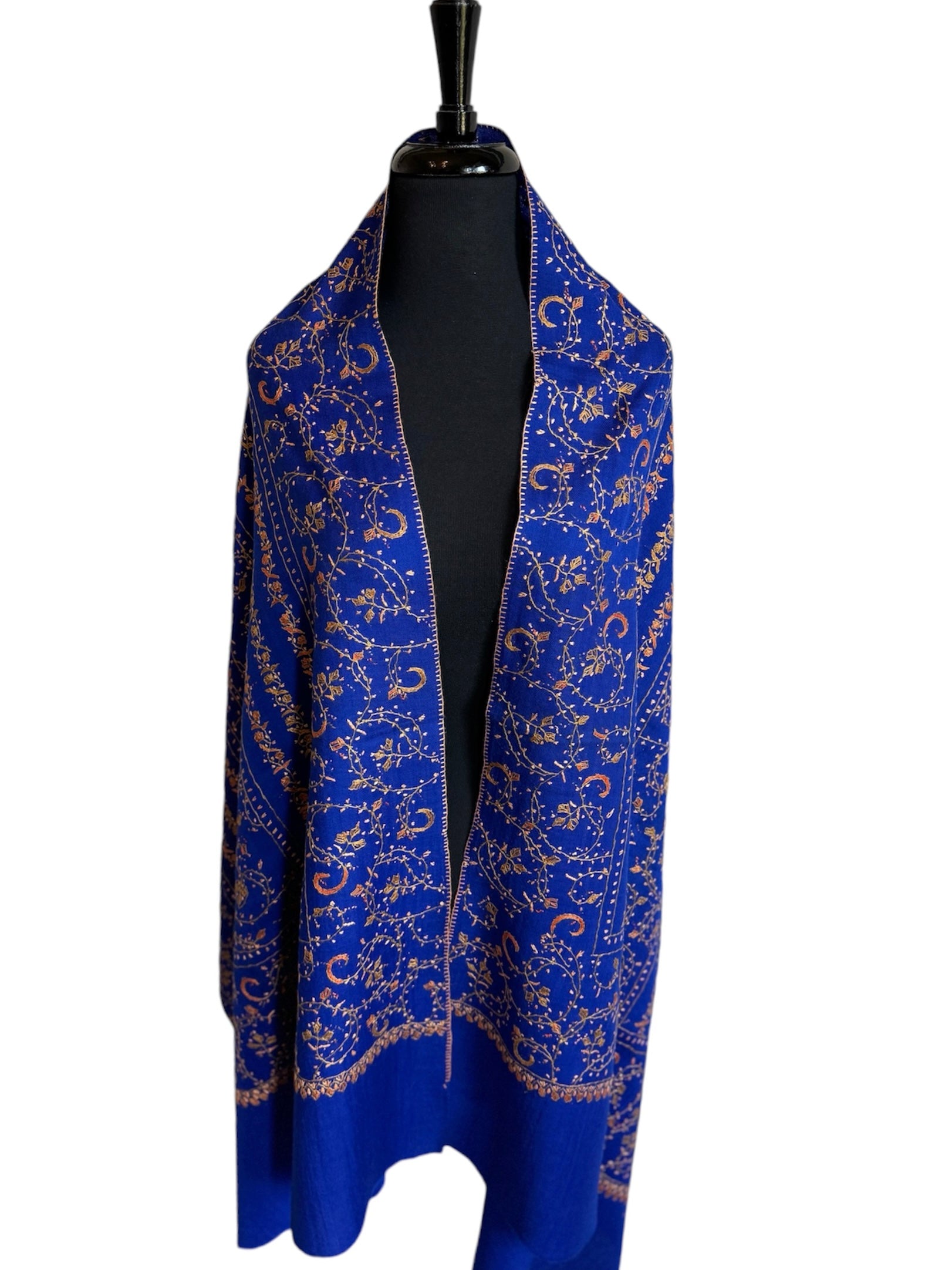 Kashmiri Woolen Stole - Sozni Jalidar Design image 1