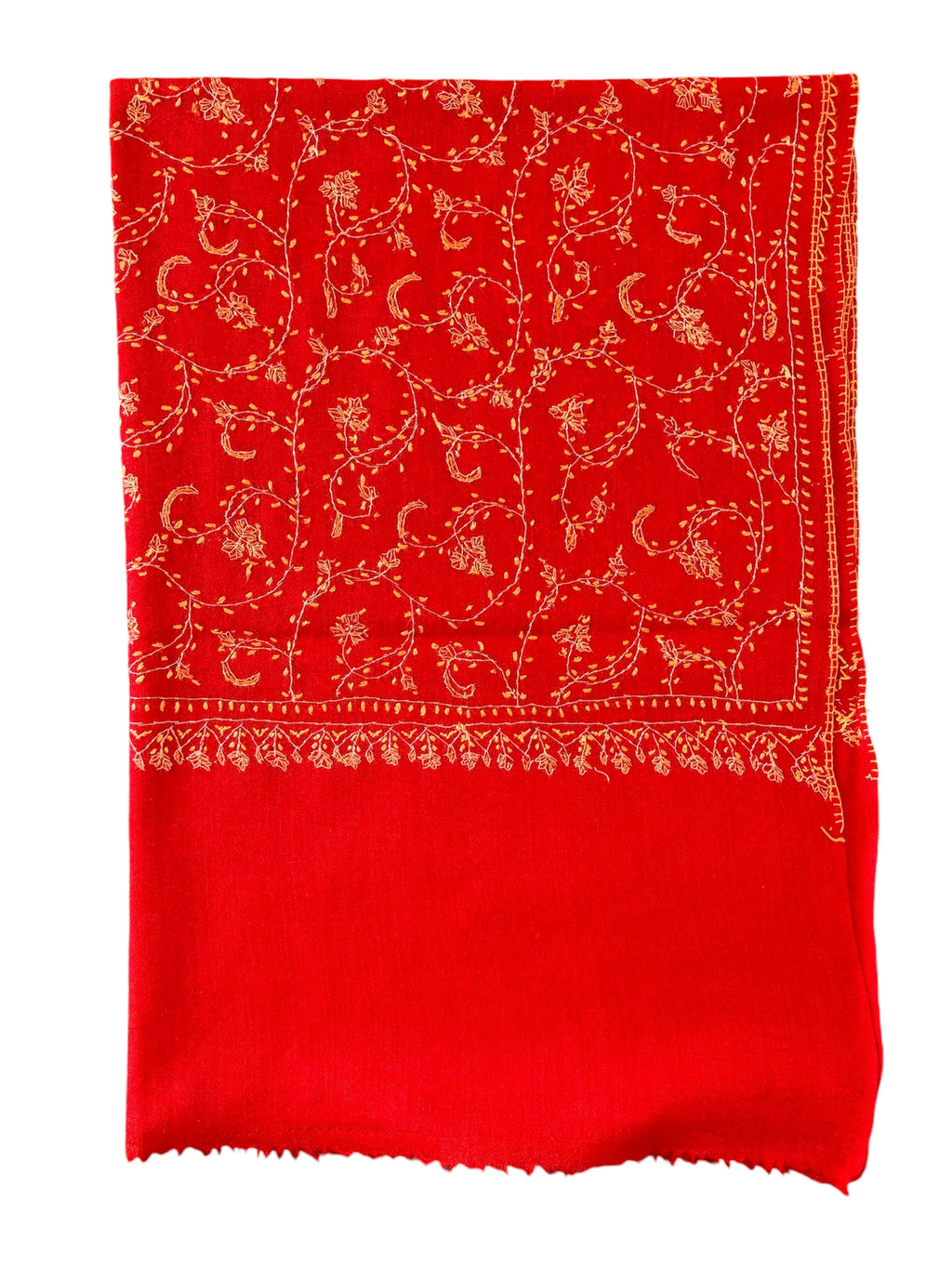 Kashmiri Feather-Light Woolen Stole - Sozni Jalidar Design image 14