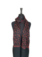 Kashmiri Feather-Light Woolen Stole - Sozni Jalidar Design image 10