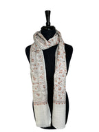 Kashmiri Feather-Light Woolen Stole - Sozni Jalidar Design image 1