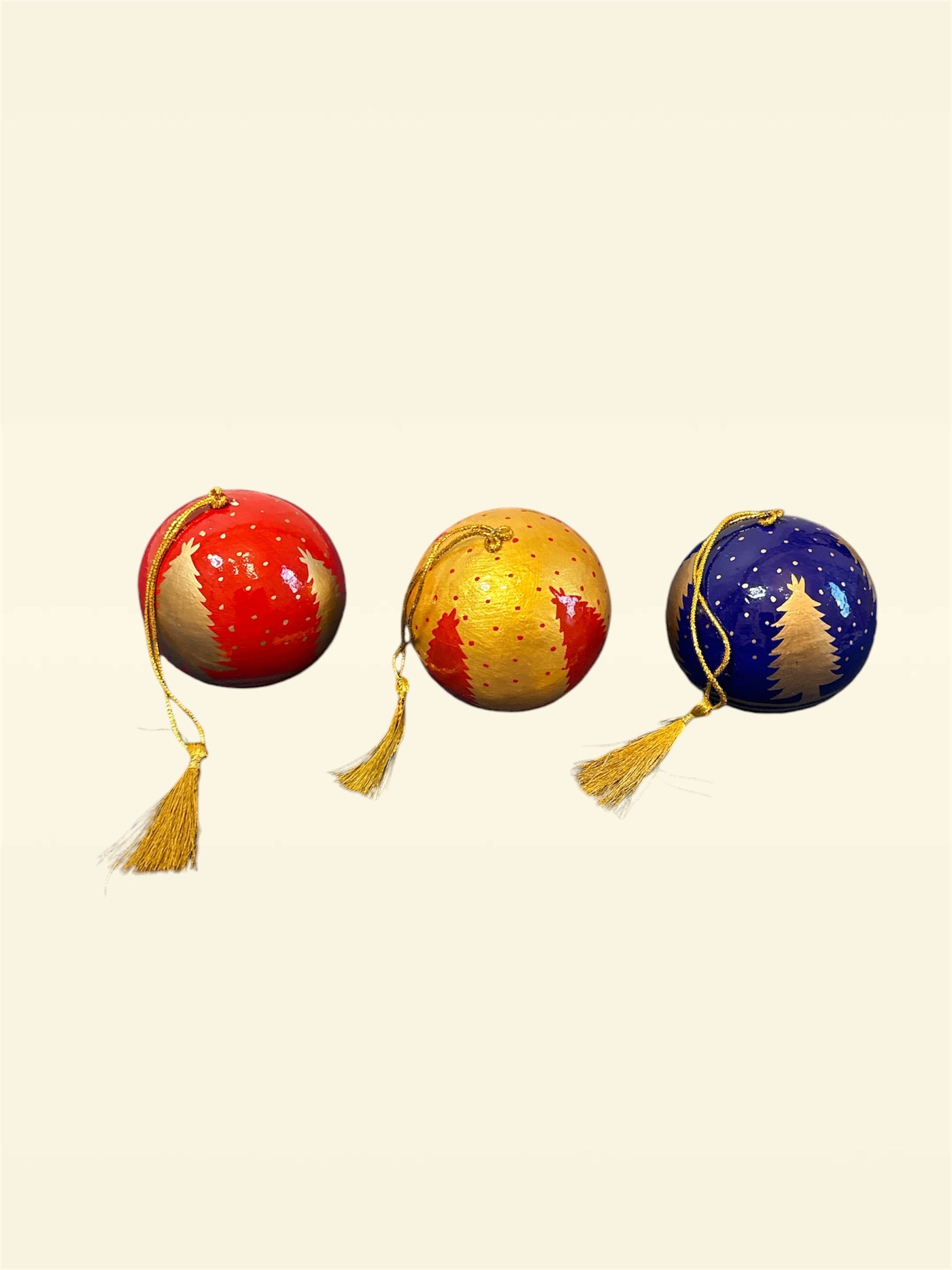 Christmas Ornaments - Paper Mache Baubles image 0