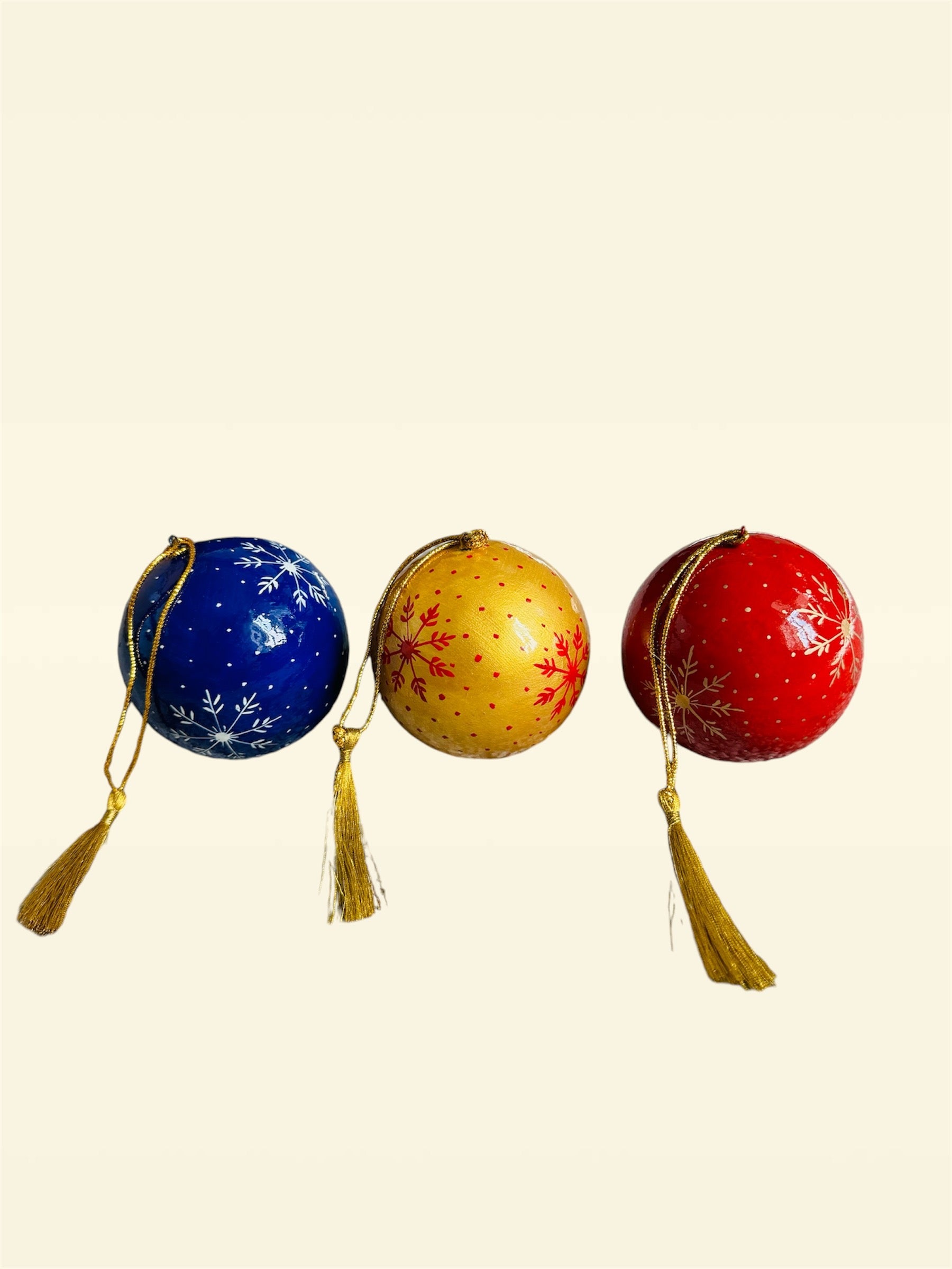 Christmas Ornaments - Paper Mache Baubles image 1