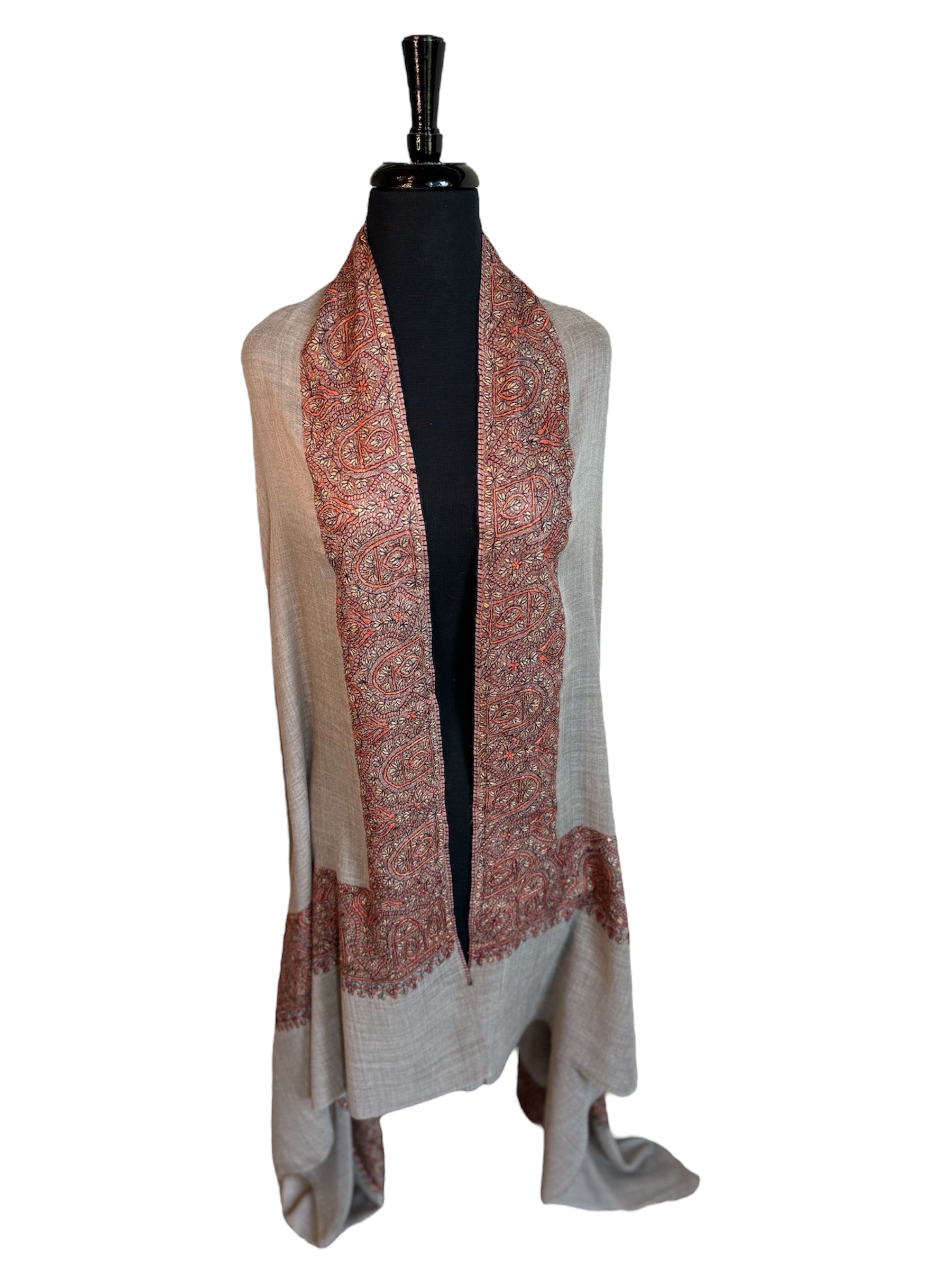 Kashmiri Feather-Light Woolen Shawl - Kalandoor image 7