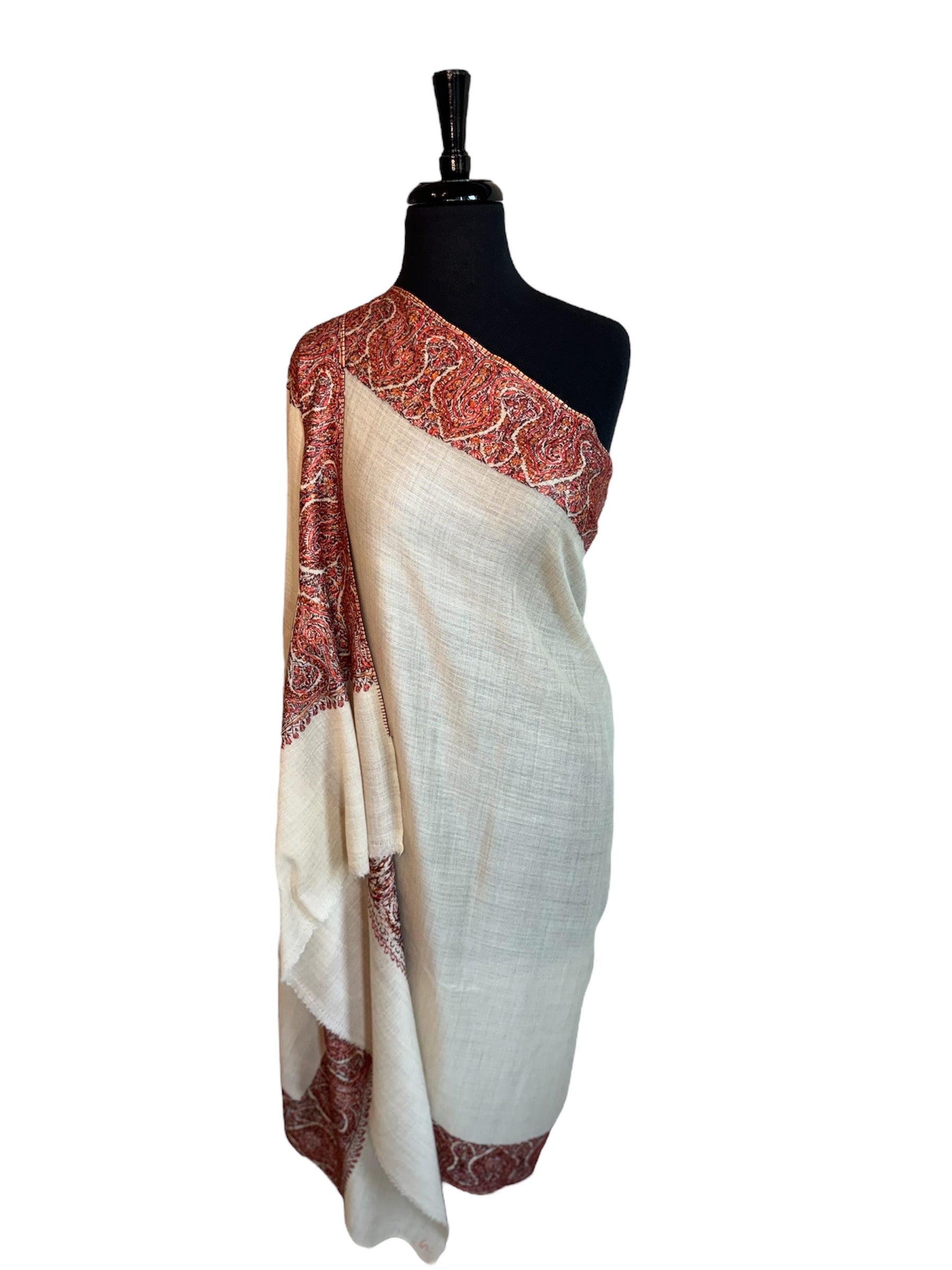 Kashmiri Feather-Light Woolen Shawl - Kalandoor image 0