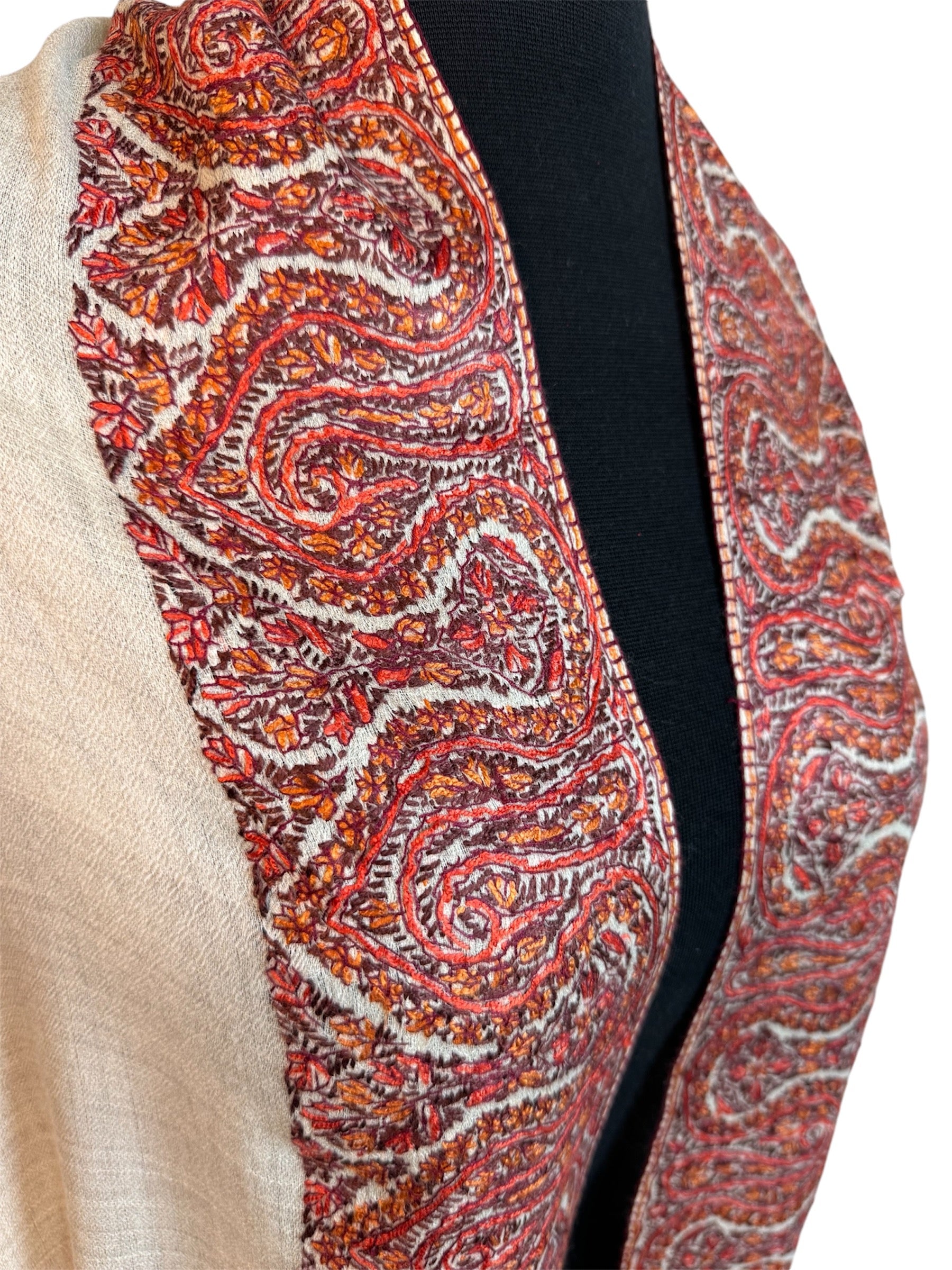 Kashmiri Feather-Light Woolen Shawl - Kalandoor image 2