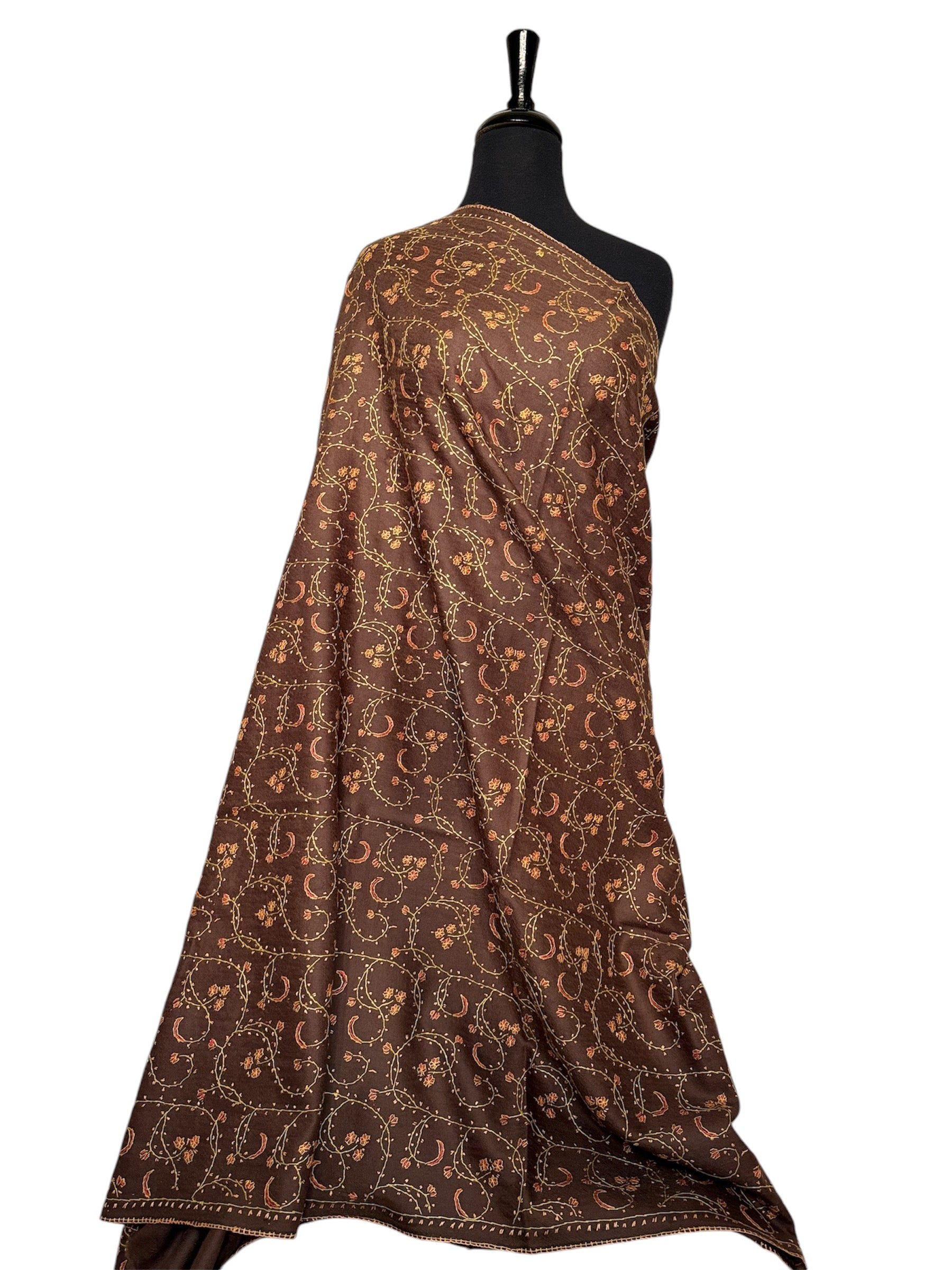 Kashmiri Woolen Shawl - Sozni Jalidar Design