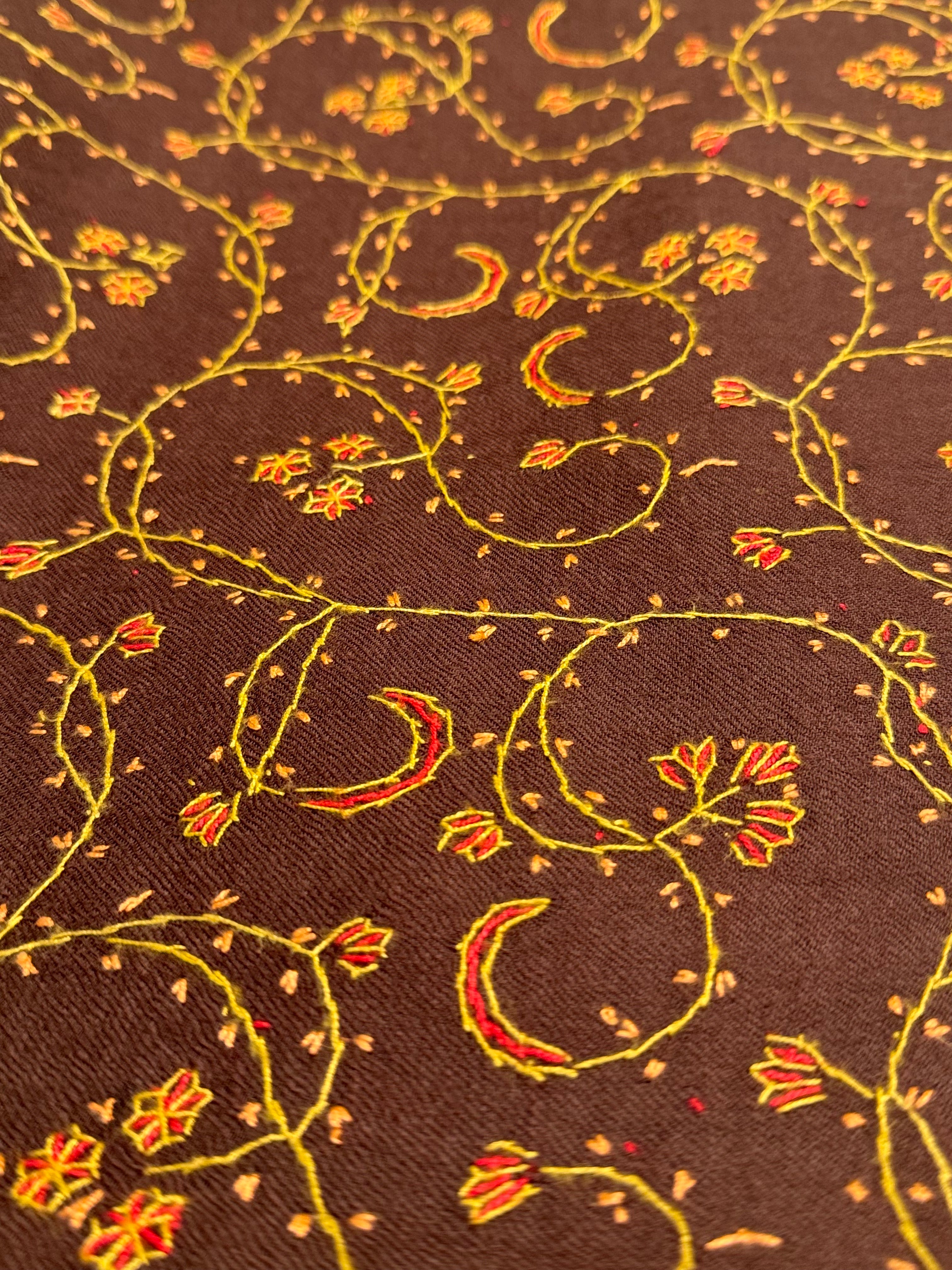 Kashmiri Woolen Shawl - Sozni Jalidar Design