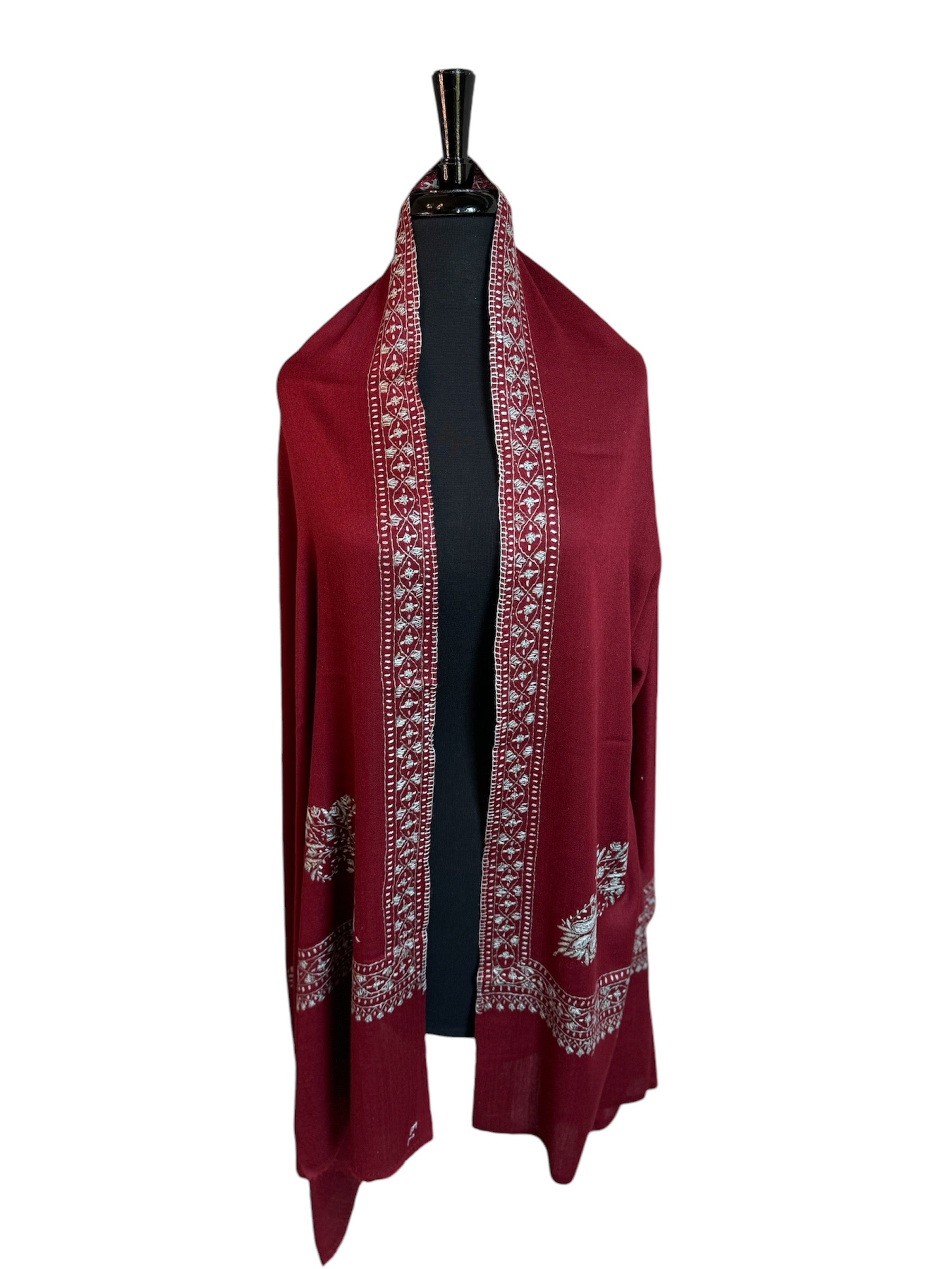 Kashmiri Feather-Light Woolen Wrap - Sozni Neemdor Design