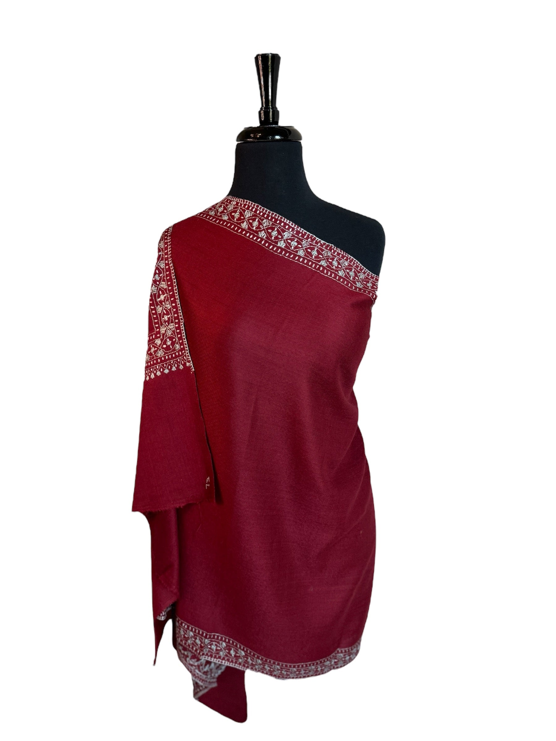 Kashmiri Feather-Light Woolen Wrap - Sozni Neemdor Design