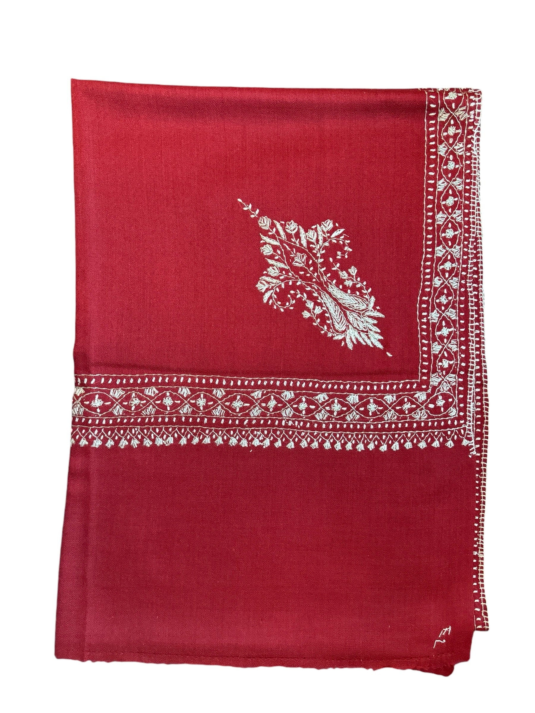 Kashmiri Feather-Light Woolen Wrap - Sozni Neemdor Design