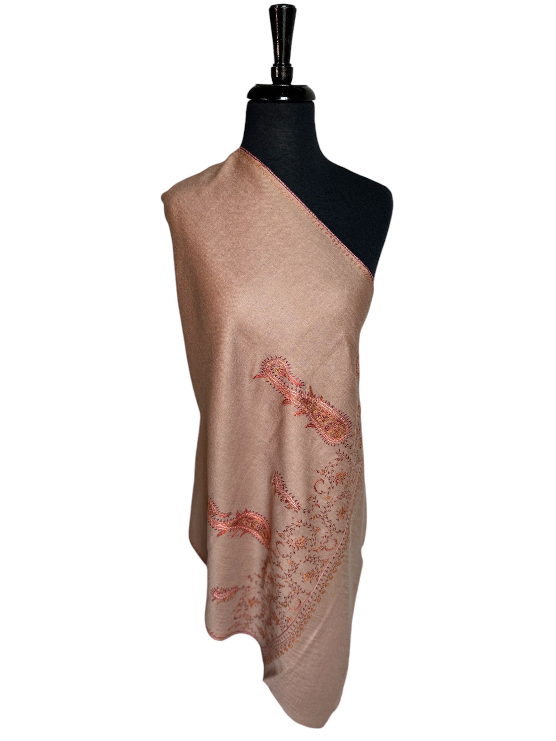 Kashmiri Woolen Stole - Sozni Paldar Design image 6