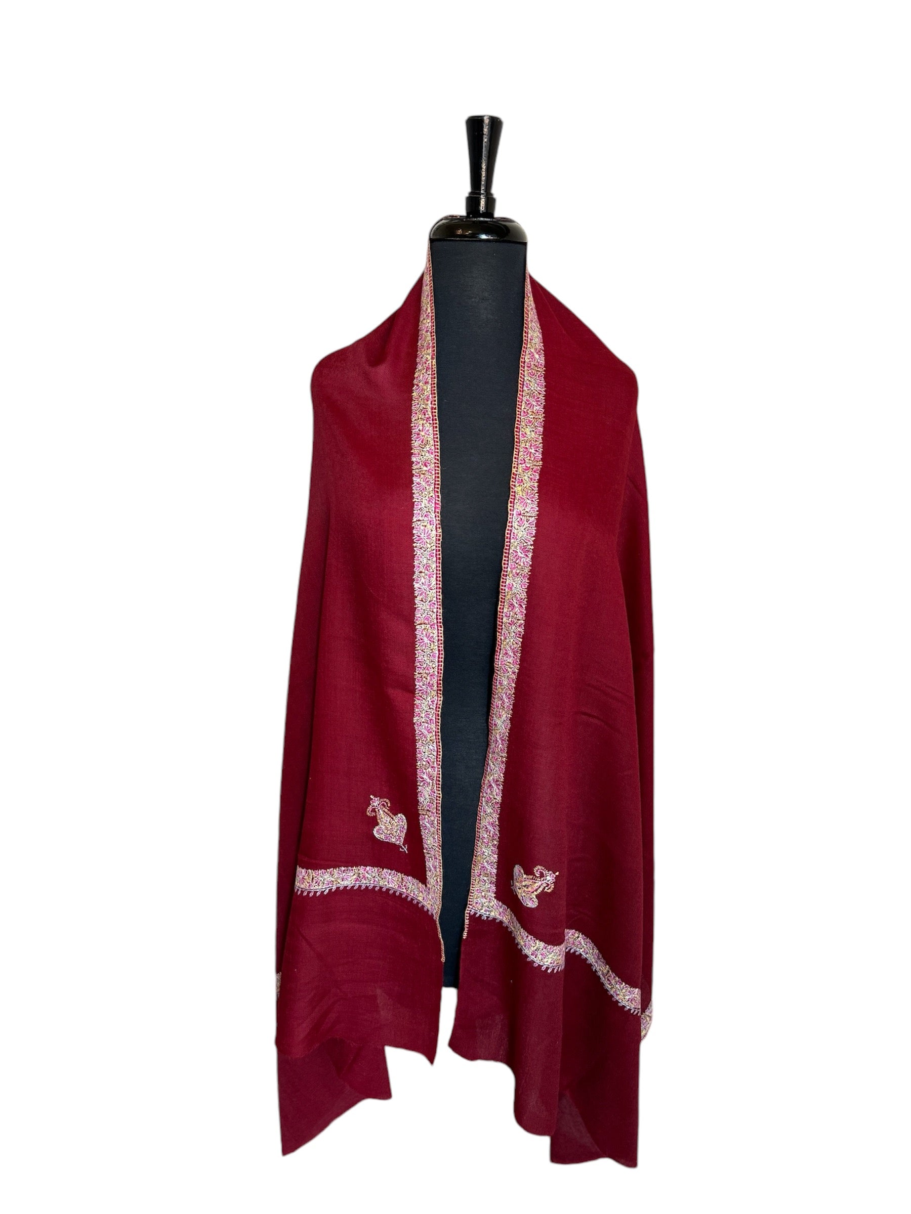 Kashmiri Woolen Stole - Sozni Haldar Design image 1