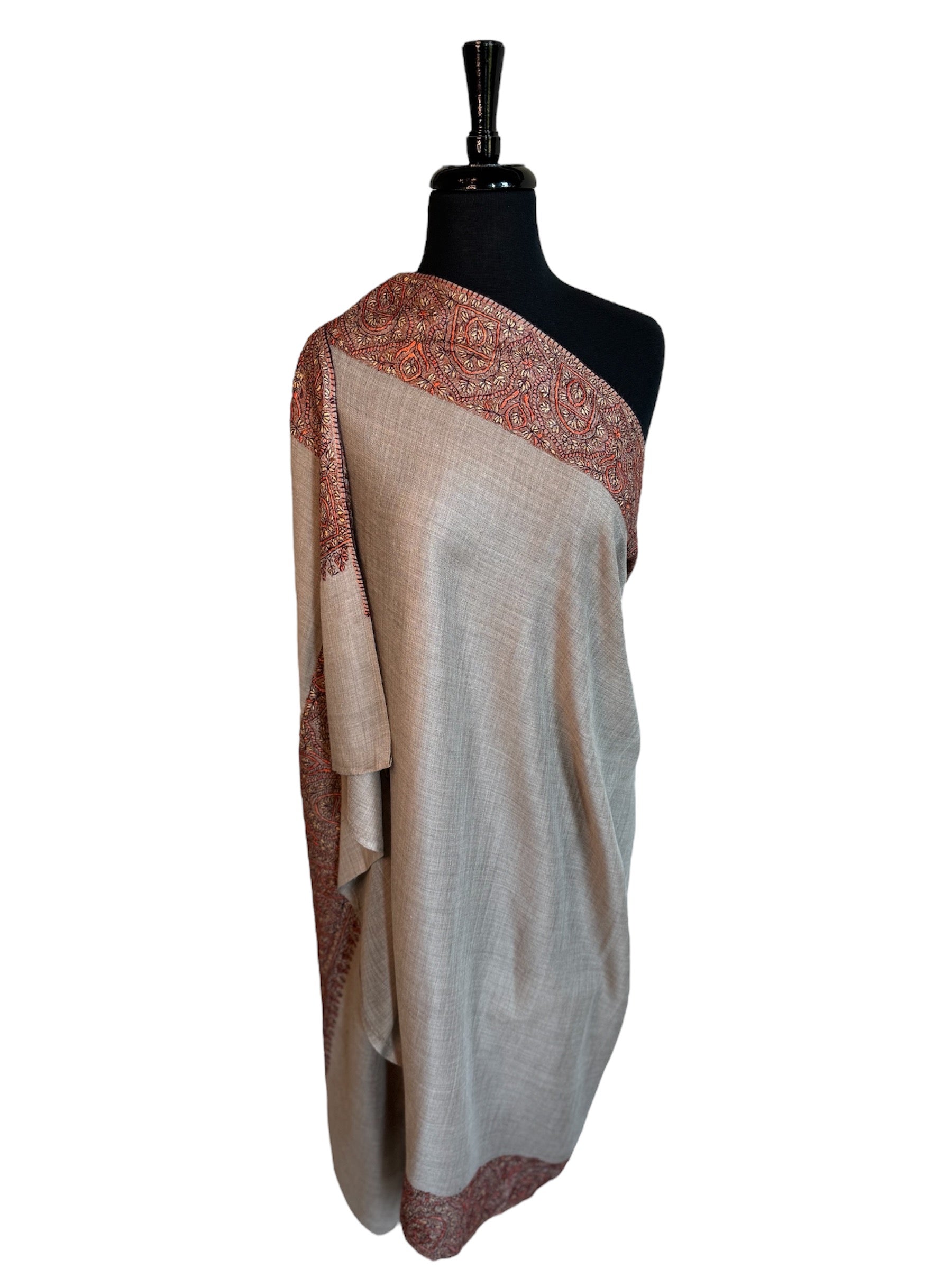 Kashmiri Feather-Light Woolen Shawl - Kalandoor image 6
