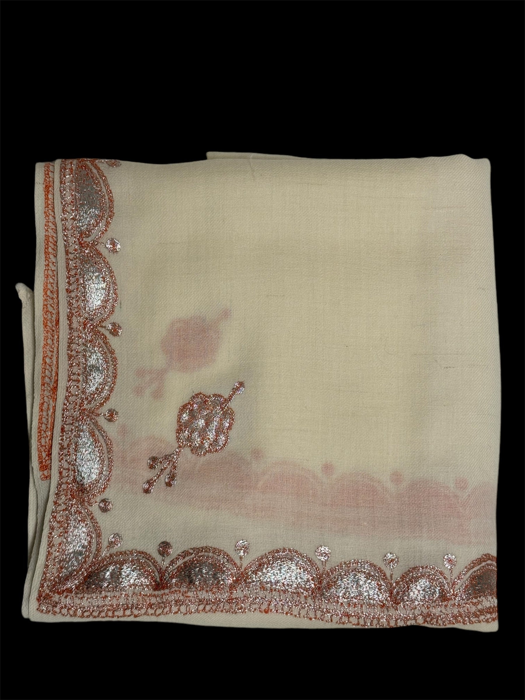 Kashmiri Tilla woolen shawl - Tilla work image 8