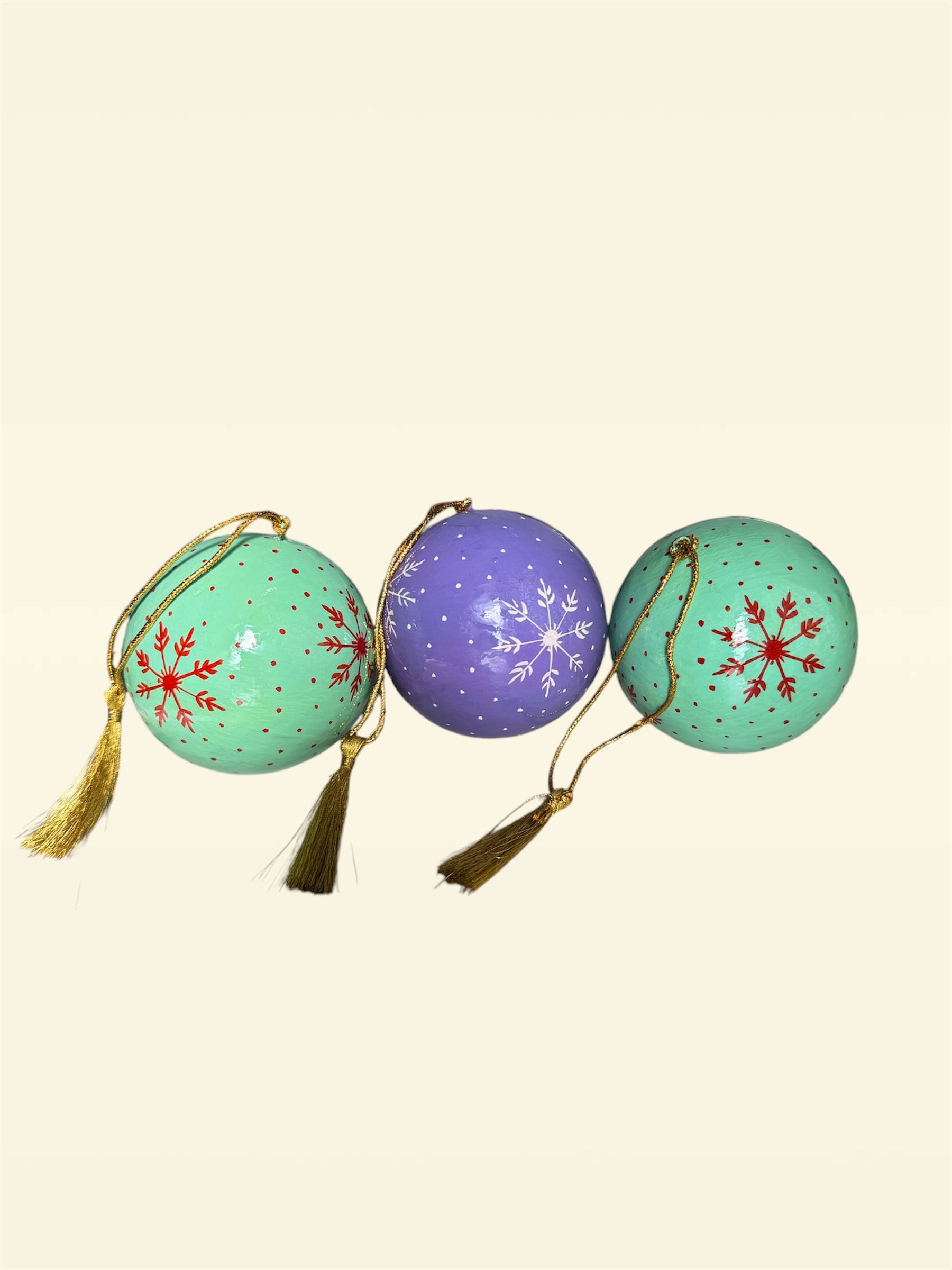Christmas Ornaments - Paper Mache Baubles image 3