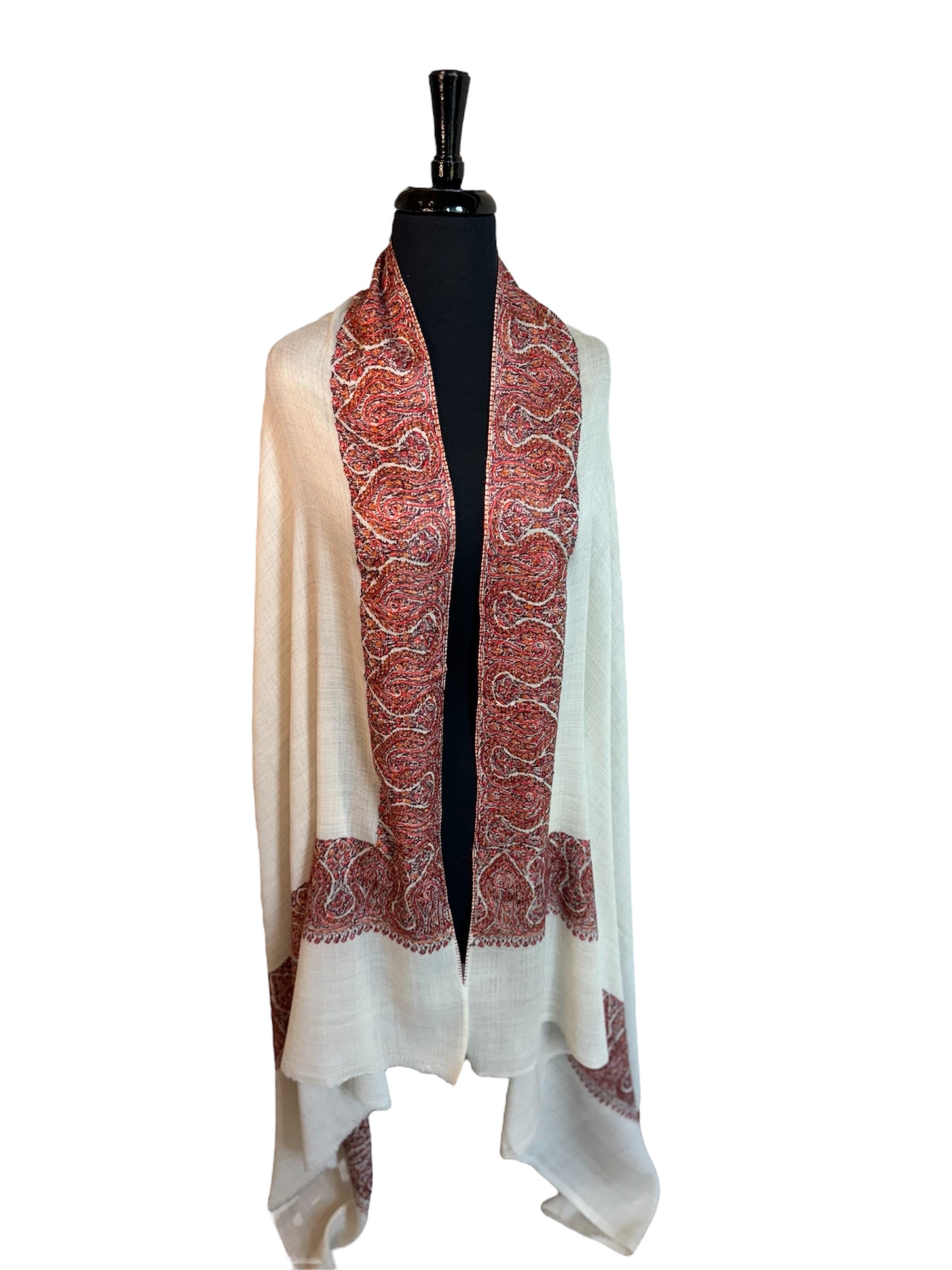 Kashmiri Feather-Light Woolen Shawl - Kalandoor image 1